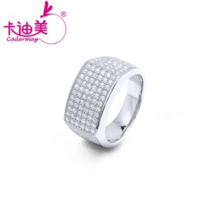 CADERMAY Original Design 925 Sterling Silver Rings for Men and Women Full Moissanite Setting Fine Jewelry Wedding Gift