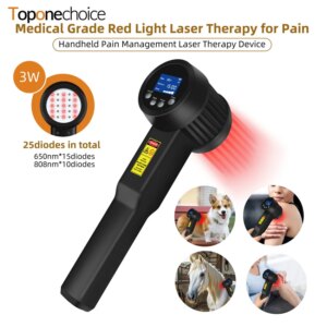 Body Pain Laser Therapy Device 3W 10x808nm+15x650nm LLLT Physiotherapy Equipment for Knee Neck Pain Relief Arthritis Pet Pain