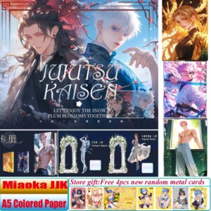 New MiaoKa JJK Jujutsu Kaisen Acrylic Colored Paper Anime Gojo Satoru Fushiguro Megumi Itadori Trading Game Cards Toys