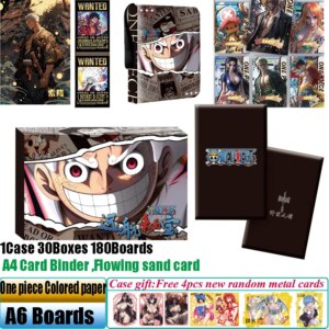 New Master Craftsman One Piece Acrylic Colored Paper Anime Luffy Zoro Nami Boa Hancock Flash Quality Game Cards Kids Xmas Gift