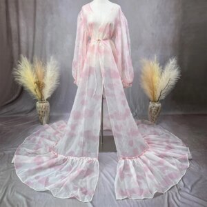 Don&Judy Boho Maternity Dress Photoshoot V-neck Slit Front Maxi Dress Long Sleeves Woman Gown Baby Shower Gift Vestidos Wedding