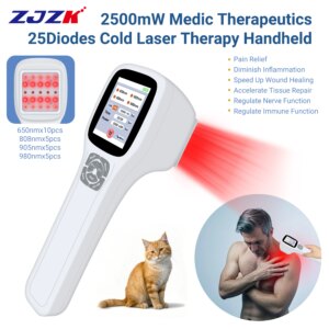 ZJZK 3B Cold Laser Therapy Treatment For Neuropathy 650nmx10pcs+808nmx5pcs+905nmx5pcs+980nmx5pcs For Neuropathy Muscle Strain