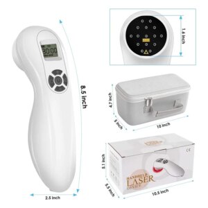 Portable Handheld Cold Laser Light Therapy Device 808nm 650nm For Muscle Knee Shoulder Pain Relief With Free Goggle Carry Case
