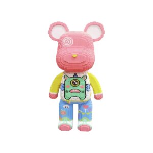 Grand Princess Bear Block Set – 36,000Pcs DIY Toy with Storage Box, ABS Mini Bricks Gift for Adults & Kids, 31.5in Display