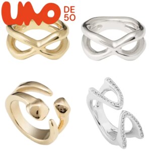 2025 New Arrival UNOde50 Ring, Silver Plated S925& 14K Gold Plated, Chic & Stylish, Enhance Your Attractiveness, Affordable Deal