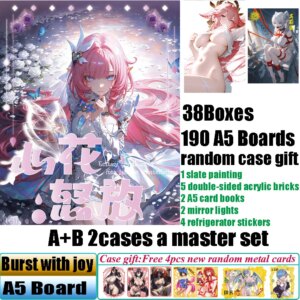 New Ecstasy Crystal A5 Waifu Boards A5 Size Goddess Story Cards Spicy Hutao Ganyu Rare SP Sexy Nude Pajama Goddess Uniform Cards