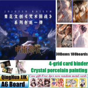 New QingHua Jujutsu Kaisen Acrylic Colored Paper JJK A6 Boards Anime Satoru Gojo Zenin Maki Character Quality Cards Xmas Gift