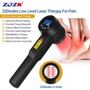 ZJZK 3W Laser To Remove Neck Pain Therapy For Osteoarthritis 650nm 808nm Deep Cold Laser Device For Dogs Tennis Elbow Sprain