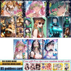 Big Beard Anime Creative Work Shop Butterfly In Cocoon B5 Waifu Boards Popular Anime Goddess Sexy Uniform Flash Cards Doujin Toy