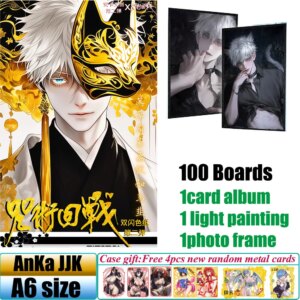 New Anka Culture Jujutsu Kaisen Double-Shimmer Colored Paper Anime JJK Gojo Satoru Collection Cards Kids Birthday Party Gifts