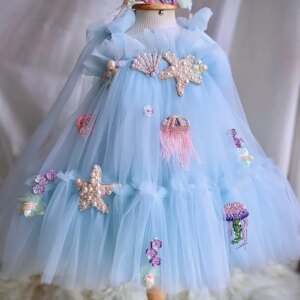 Mvozein Flower Girl Dresses Puffy Girl Wedding Party Dress Lolita Dress Princess Dress Child Kid Birthday Dresses