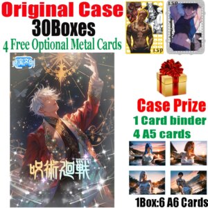 New HuBao Culture JJK Jujutsu Kaisen Acrylic Colored Paper Anime Satoru Gojo Zenin Maki Character Flash Quality Cards Xmas Gift