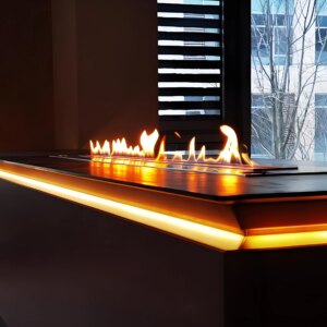 tuya wifi bio kamin electric rectangular stainless steel bio ethanol fireplace insert 60 automatic smart