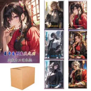 Demon Slayer Collection Cards Xiaka Wenchuang Booster Box Wave1 Acrylic Colored Paper Kid Toys Playing Cards Tables Games Tcg