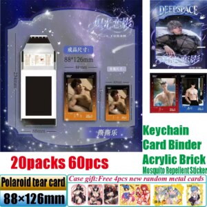 New XingHui Love and Deepspace Weaving Light Love Shadow Male God Polaroid Tearable Collection Cards 88×126mm Size Game Cards