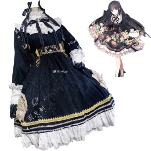 Custom Made Arcaea Grievous Lady Cosplay Costume Black Lolita Dress Uniform Women Anime Outfits Halloween Suits Tailor Clothes