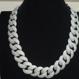 Hip Hop Fashion 24MM Cuban Link Chain For Men 6 Rows Full Bubbles Cubic Zircon Charm Necklace Luxury Heavy Jewelry Party Gifts