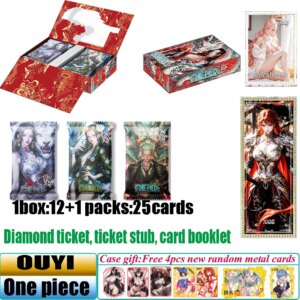New OuYi One Piece Cards Hobby Anime Luffy Zoro Sanji Nami Rare Diamond Ticket Laser Ticket Stub Collection Card Kids Xmas Gift