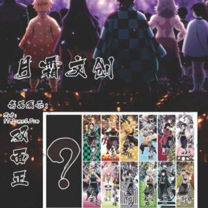 YueShuang Demon Slayer Acrylic Collection Cards Cartoon characters Crystal Brick Ticket Stubs Stand Card Acrylic Color Cards