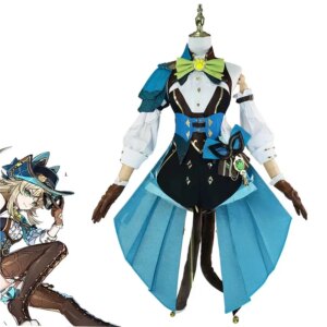 Genshin Impact Kirara Cosplay Costume Female Game Uniform Women Halloween Suits Carnival Blue Dress Anime Outfit Full Set Cos