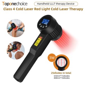 3000mW Therapeutic Low level Cold Laser Pain Therapy Device 10x808nm+15x650nm Red Light Treatment for Home or Clinice Use