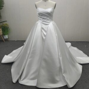 فستان عروس زفاف Criss-Cross Strapless Lace Up Back Sexy Mermaid Customized Wedding Dress Women