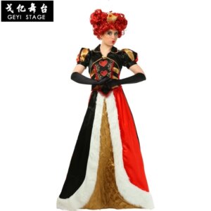 2023 female adult foundation in the country of wonder queen of hearts costume cosplay halloween christmas carnival costume dress
