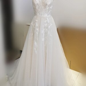 Spaghetti Strap A Line Wedding Dress with Lace Layer Light weight Boho Bridal Gown 2025 New