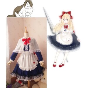 COS-HoHo Anime Touhou Project Alice Margatroid Doll Shanghai Maid Dress Elegant Uniform Cosplay Costume Party Outfit Women