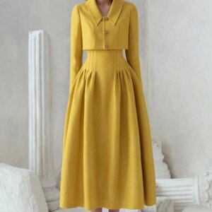 tailor shop Door of Perception Small Fragrant Wind Jacket Sling Puff Skirt Set tweed jacket and Semi-Formal dress