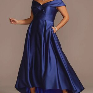 Tailor Shop custom made dress mother groom mother of bride dresses brides mothers outfit navy blue off shoulder dinner dress