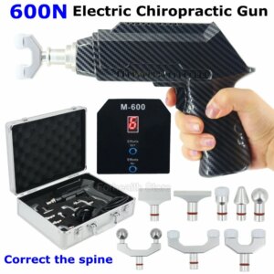 600N Adjustable Electric Correction Gun Intensity Therapy Instrument Spine Massage Gun Health Care Chiropractic Adjusting Tool