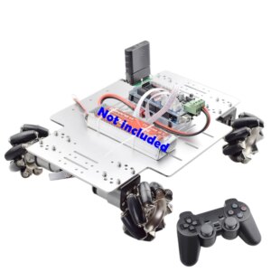 PS2 Handle RC 25KG Big Load 78mm Mecanum Wheel Robot Car Chassis Kit with 4pcs 12V Speed Encoder Motor for Arduino Shooting DIY