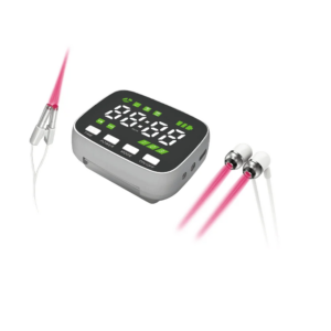 New LLLT Laser Watch Acupuncture Stimulator 650nm Laser Yellow Blue Green Light Therapy Diabetes Varicose Veins Blood Clean