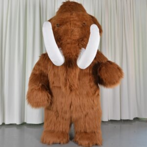 SAYGO Inflatable Plush Mammoth Mascot Costume Fursuit primigenius Promotion Halloween Cosplay Party Furry Dress Animal Adult