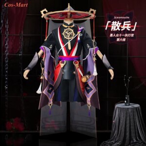 Cos-Mart New Game Genshin Impact Scaramouche Cosplay Costume Fashion Uniform Female Party Role Play Clothing Bargain Price