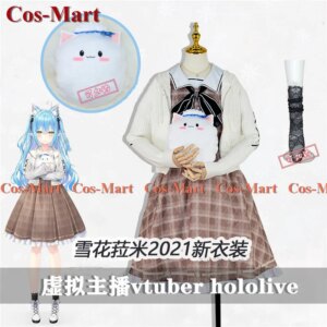 Anime Vtuber Hololive Yukihana Lamy Cosplay Costume 2021 Sweet New Uniform Daily Wear Activity Party Role Play Clothing XS-XXL