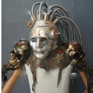 show party cosplay masks Halloween Steampunk headgear mask Nightclub Future technology space