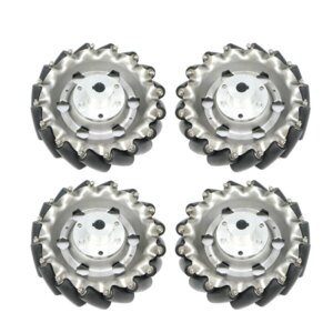 100KG load 152mm 4WD Mecanum Wheel Stainless Steel Tires with Couplings for ROS Robot Car Chassis Base DIY Kit