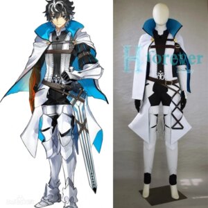 COS-HoHo Anime Fate/EXTELLA LINK Saber Charlemagne Battle Suit Handsome Uniform Cosplay Costume Halloween Party Outfit Men