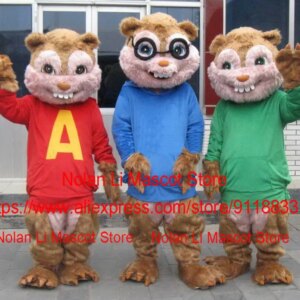 Hot Selling EVA Material Helmet Chipmunk Mascot Costume Squirrel Cartoon Suit Role Playing Unisex Birthday Party Gift 1063