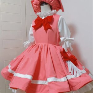Quality Goods Anime Cardcaptor Sakura Kinomoto Cosplay Costume OP1 Red White Uniform Dress Party Role Play Clothing Custom-Make