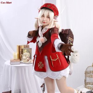 Cos-Mart Game Genshin Impact Klee Cosplay Costume Fashion Beautiful Uniform Dress Female Activity Party Role Play Clothing S-L