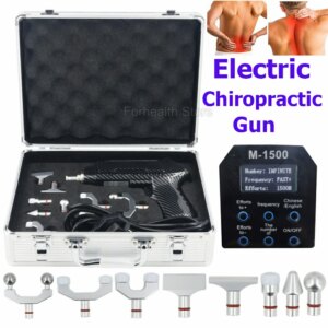 New Portable Adjustment Spinal Chiropractic Massage Gun Electric Chiropractic Adjusting Tool 1500N Intensity Therapy Instrument