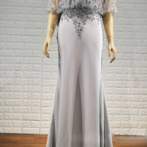 tailor shop mother of bride dresses silver sequin beads dress elegant occasion wear silver formal gown bling evening gowns