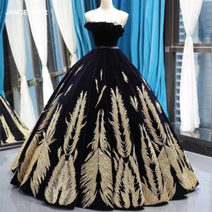 RSM66741 Black Special Evening Dresses Long O-neck Sleeveless Lace Up Back Prom Dress Floor Length Ball Gown Ladies Dresses 2021
