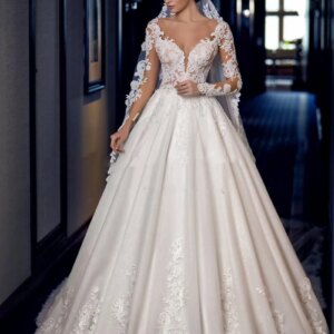 Chapel Ivory Wedding Dress With Long Sleeve Appliques Lace Beaded Backless Sexy Bridal Gowns Vestidos De Novia Customized