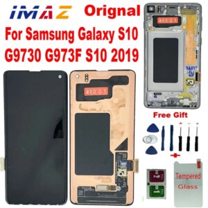 Super AMOLED LCD For Samsung Galaxy S10 LCD G9730 G973F Display Touch Screen Digitizer Assembly For SM-G9730 S10 2019 LCD