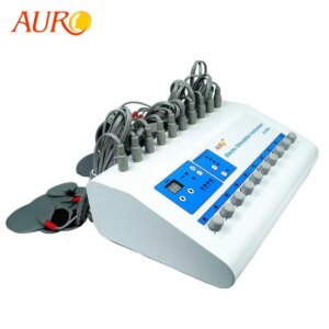 Free Shipping AURO Products Electro Muscle Stimulator Microcurrent Pulse Stimulator Body Fitness Training Massage Machine