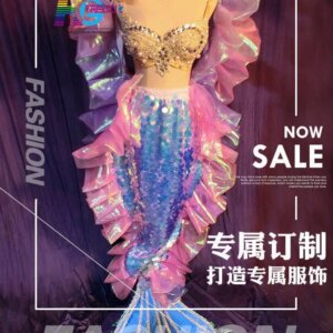 sexy Mermaid Princess Golden Shark Human Race Leaf Warrior Halloween Bar Neptune Cosplay Party Costume